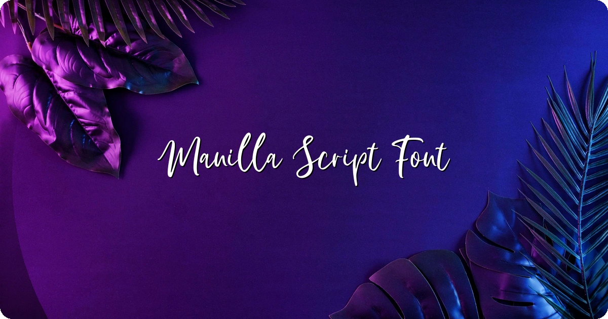 Manilla Script Font preview