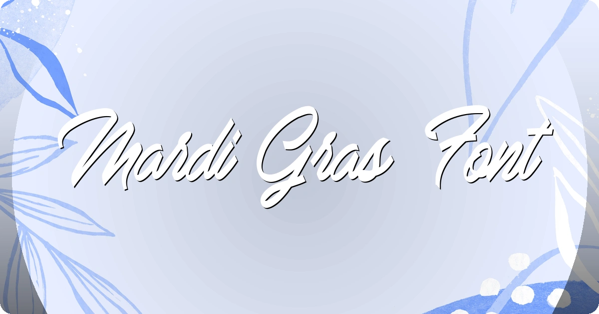 Mardi Gras Font preview