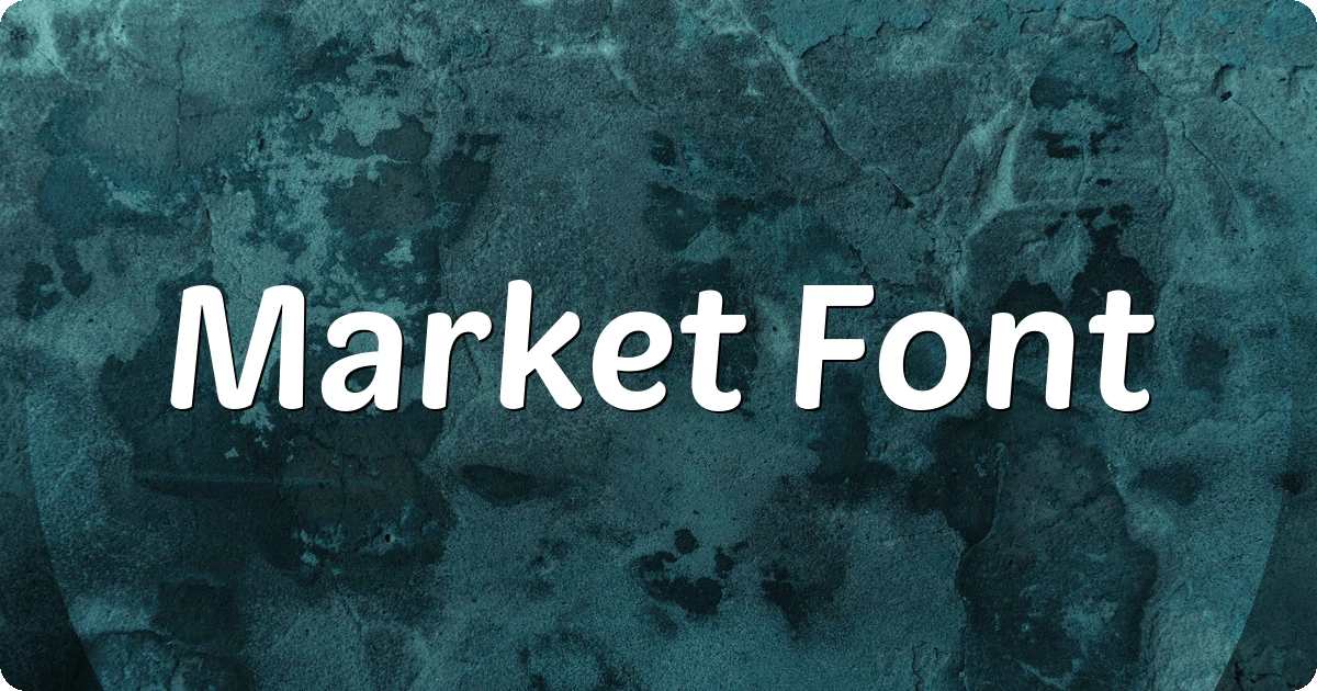 Market Font preview