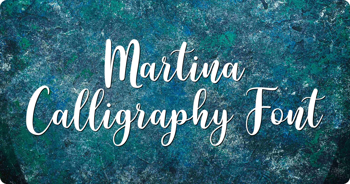 Martina Calligraphy Font preview