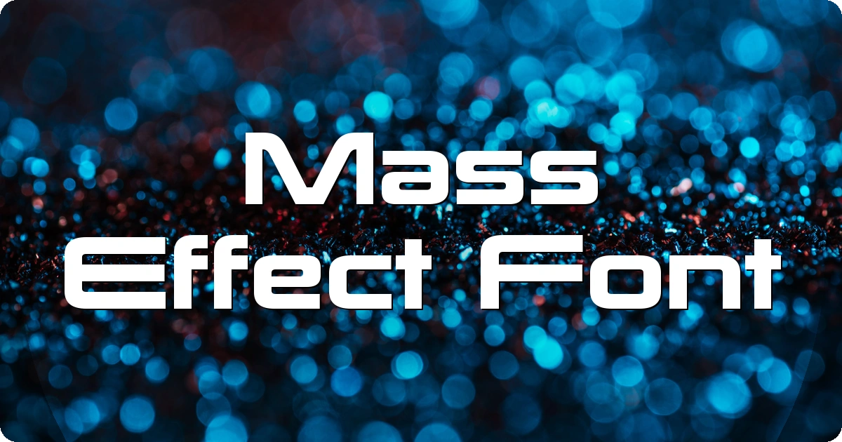 Mass Effect Font preview