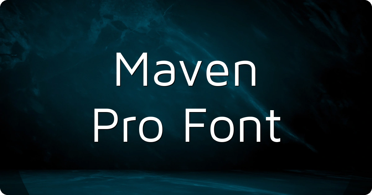 Maven Pro Font preview