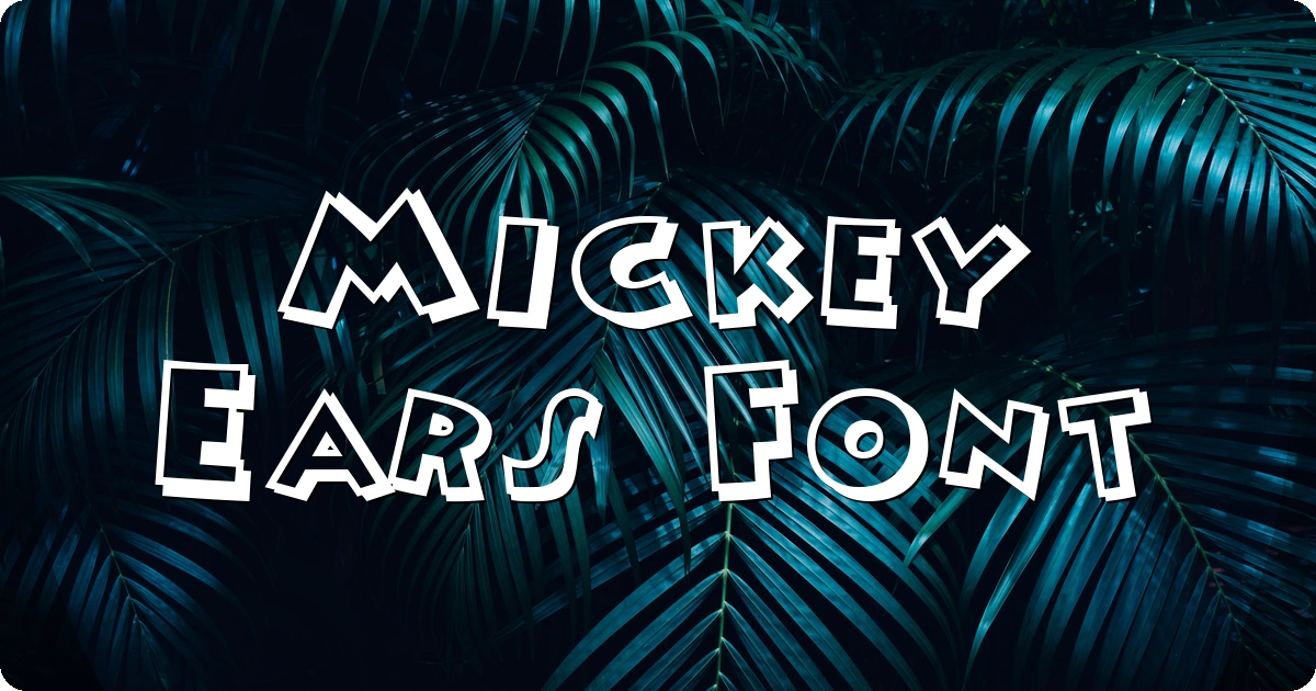Mickey Ears Font preview