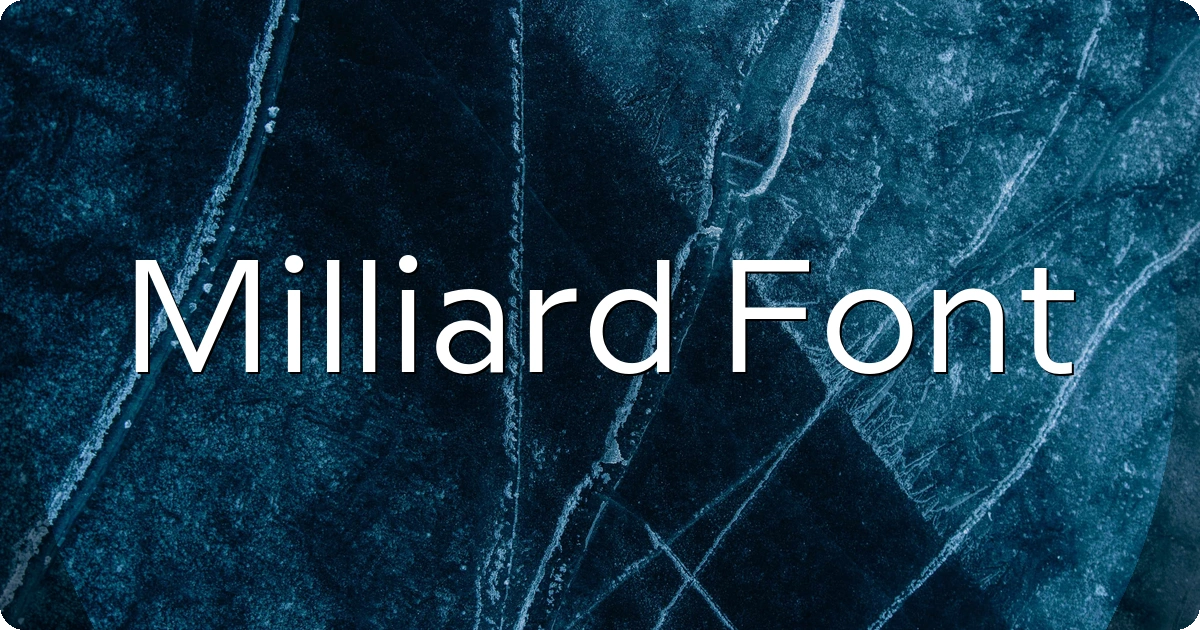 Milliard Font preview