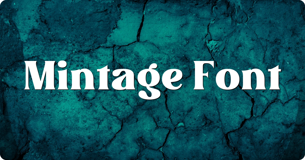 Mintage Font preview