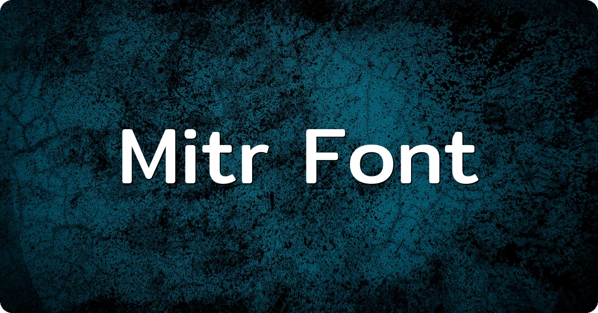 Mitr Font preview