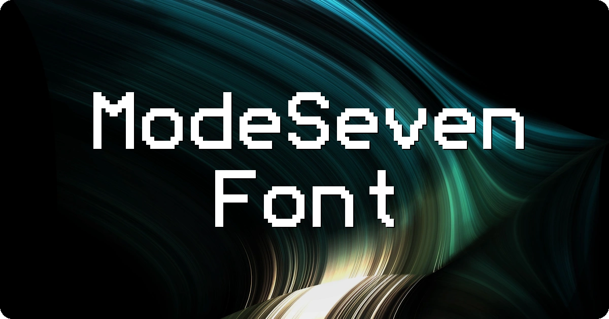 ModeSeven Font preview