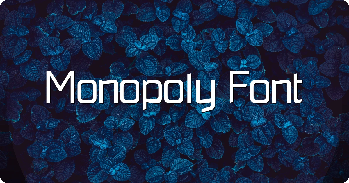 Monopoly Font preview