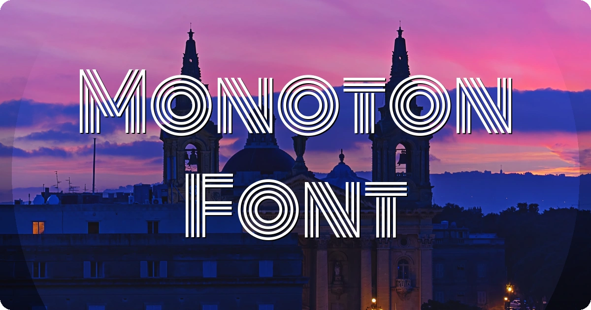 Monoton Font preview