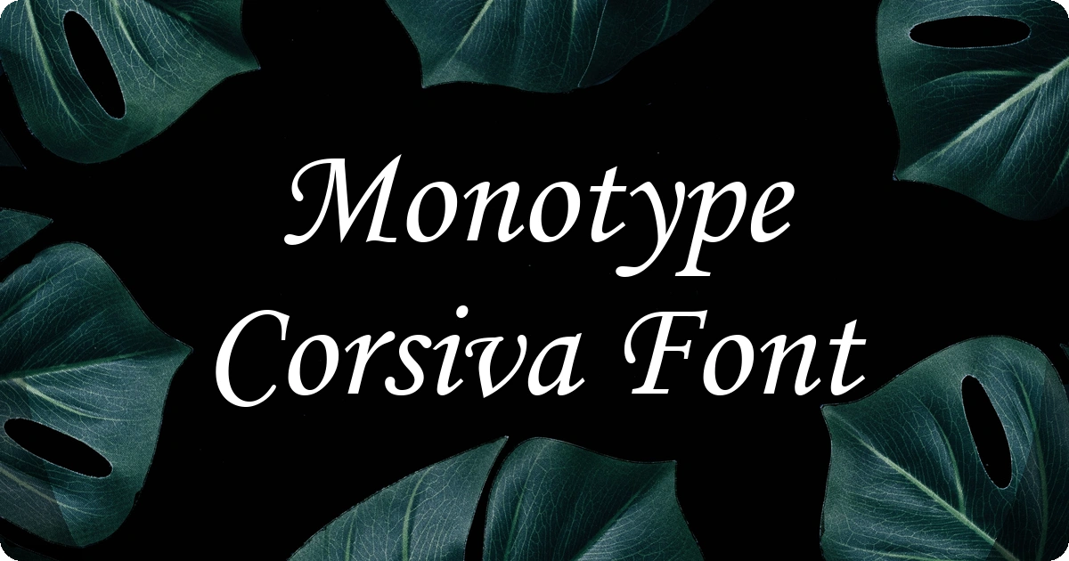 Monotype Corsiva Font preview