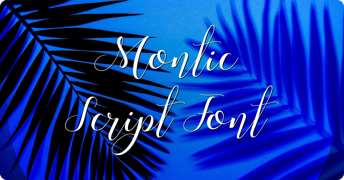 Montic Script Font preview