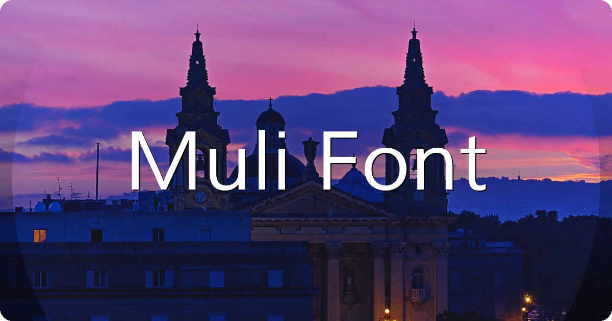 Muli Font preview