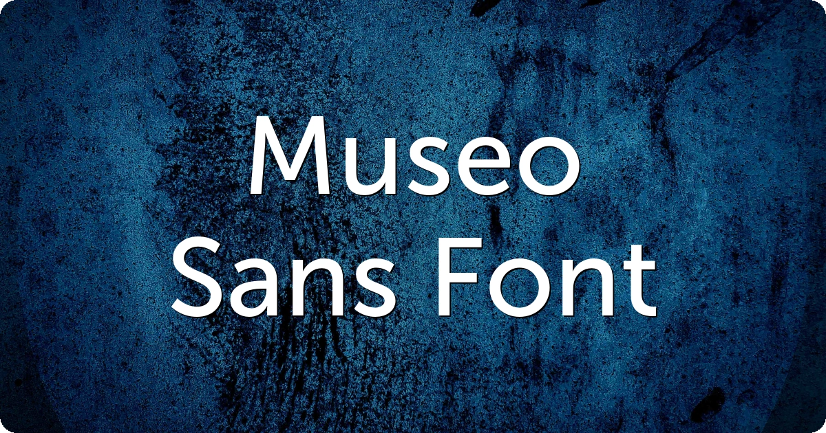 Museo Sans Font preview
