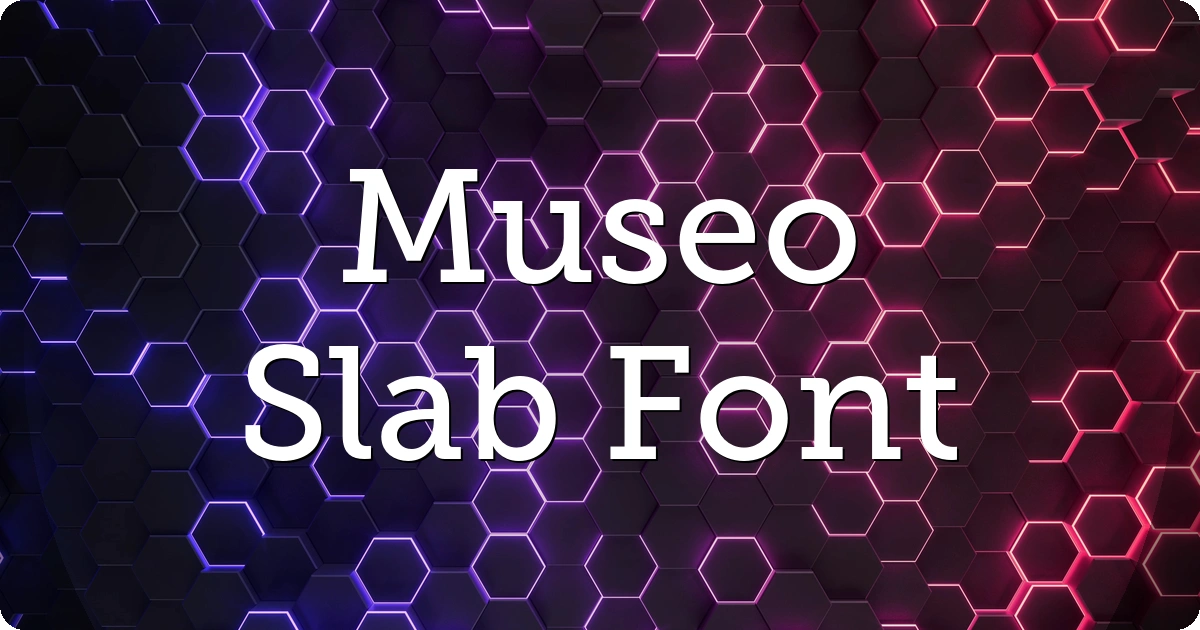 Museo Slab Font preview