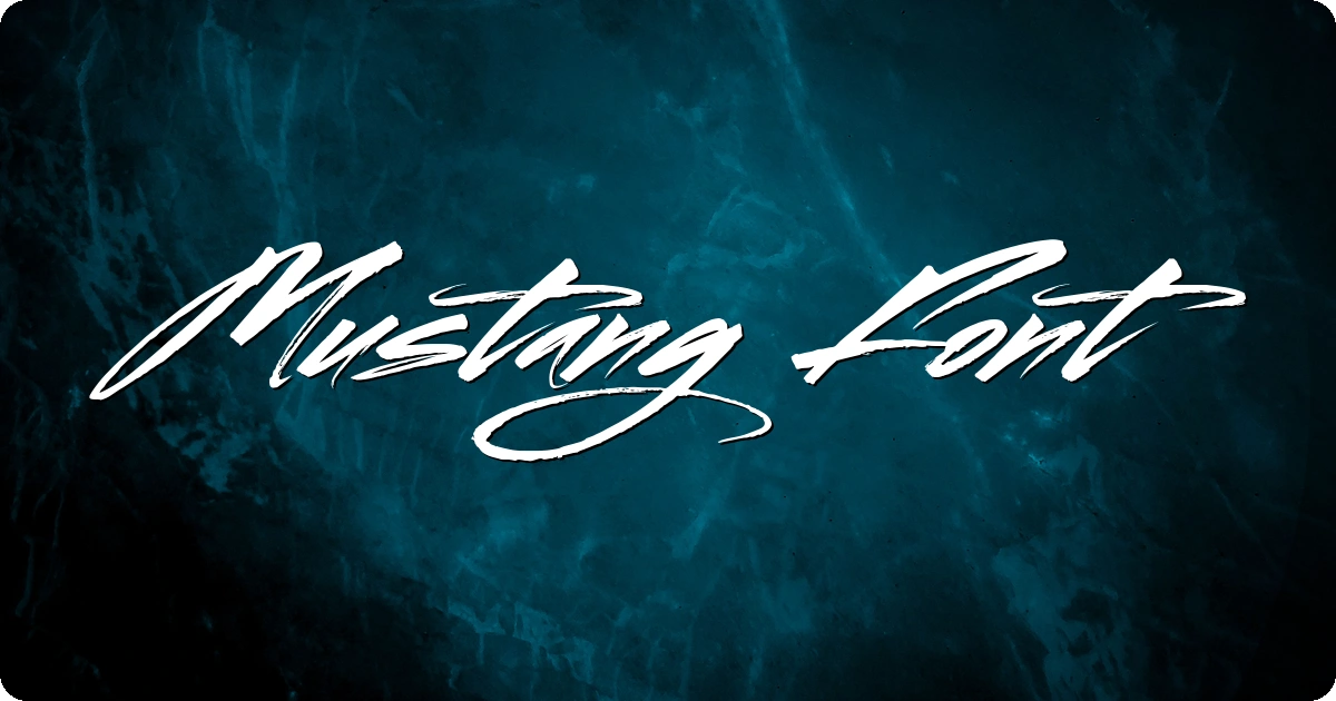 Mustang Font preview