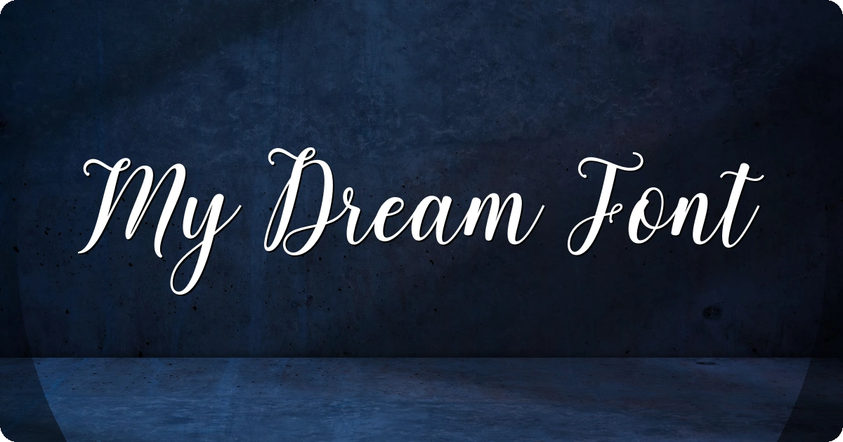My Dream Font preview