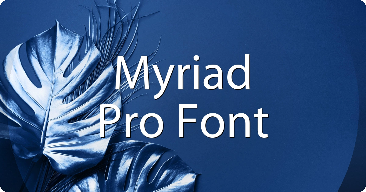 Myriad Pro Font preview