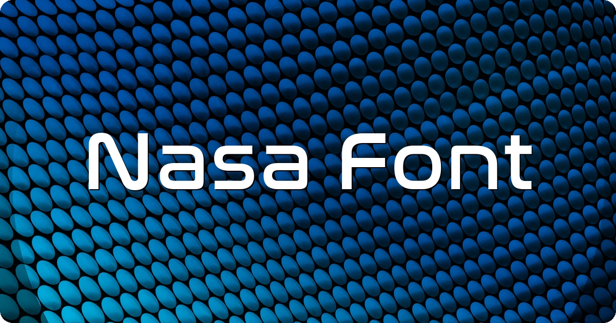 Nasa Font preview