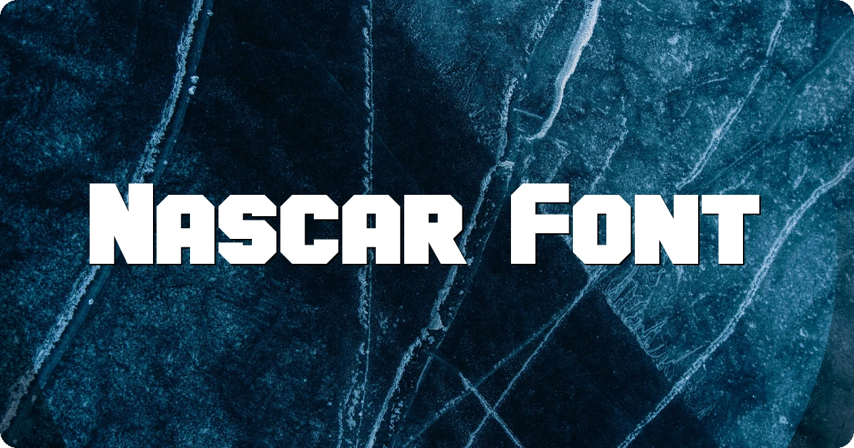 Nascar Font preview