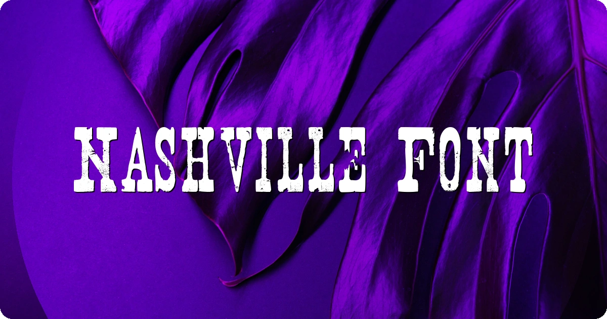 Nashville Font preview