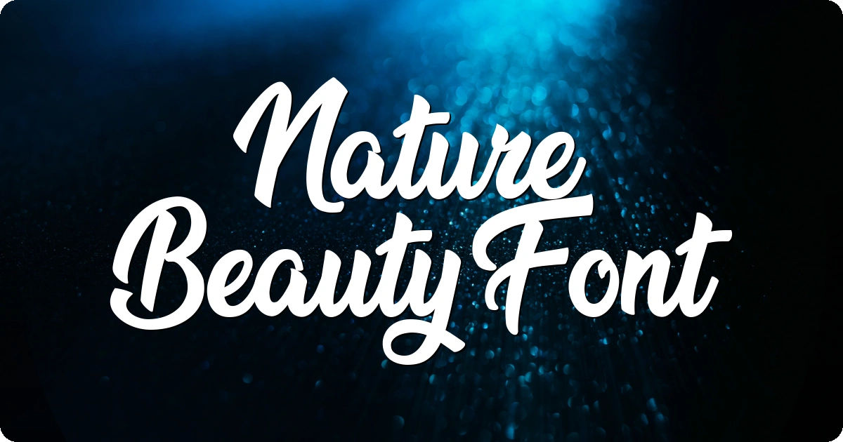 Nature Beauty Font preview