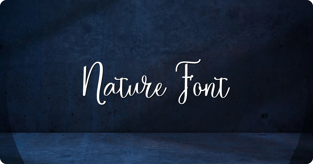 Nature Font preview