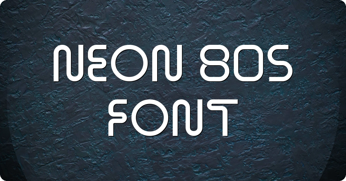 Neon 80s Font preview