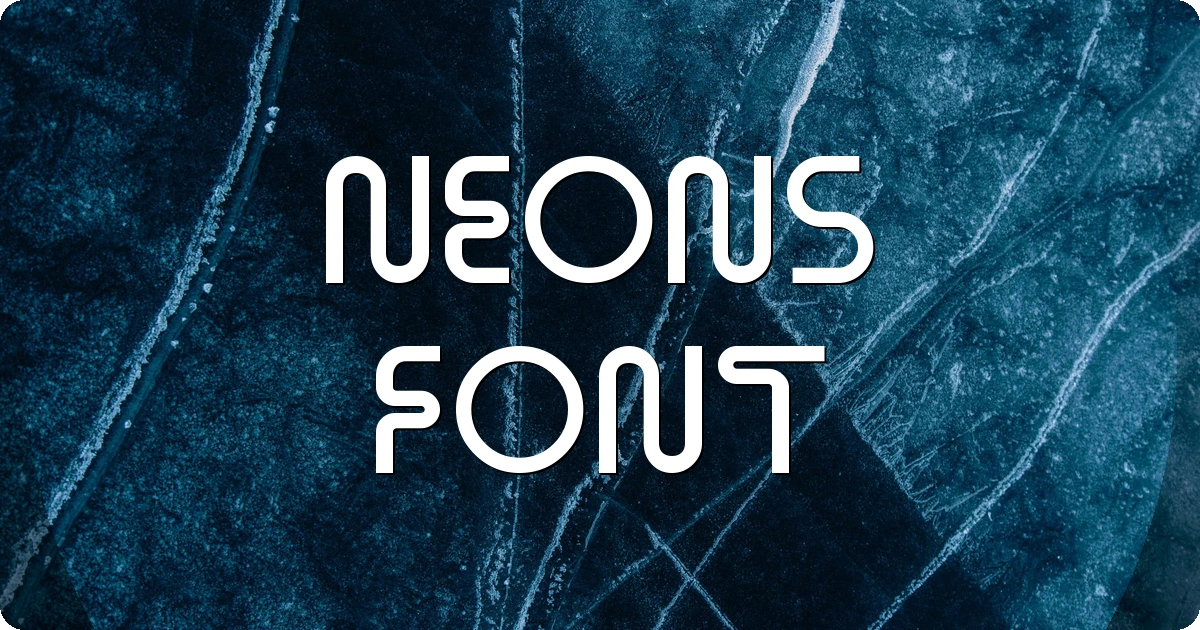 Neons Font preview