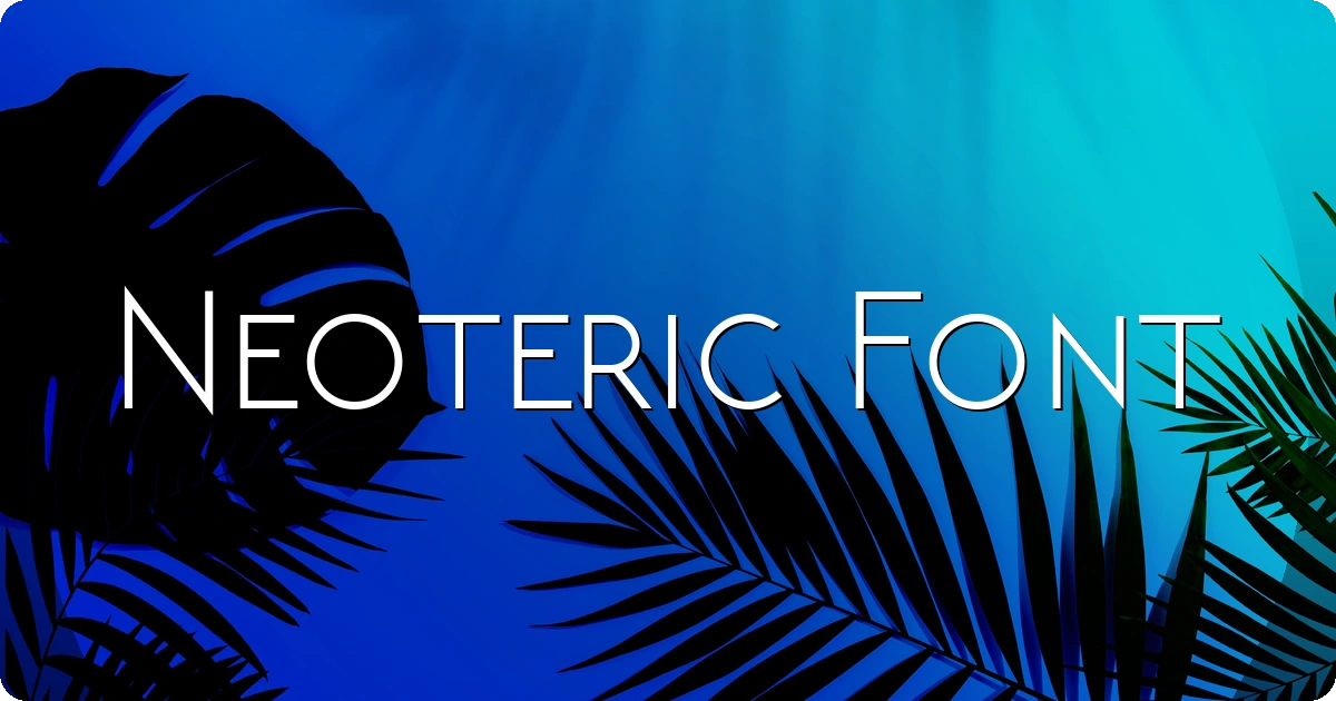 Neoteric Font preview