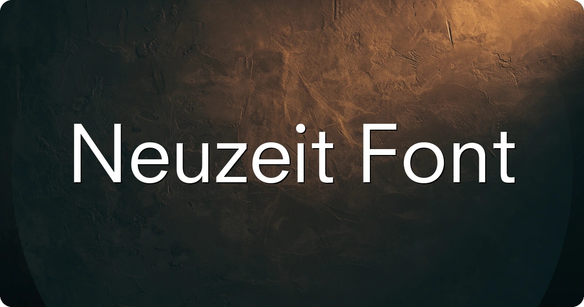 Neuzeit Font preview