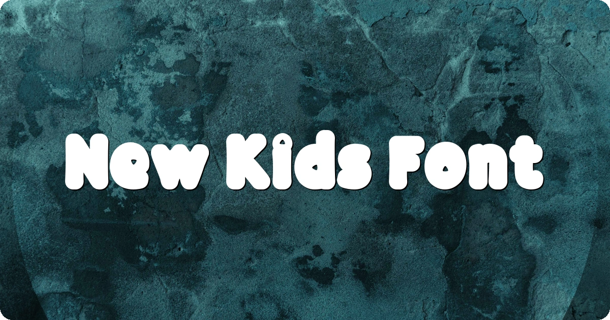 New Kids Font preview