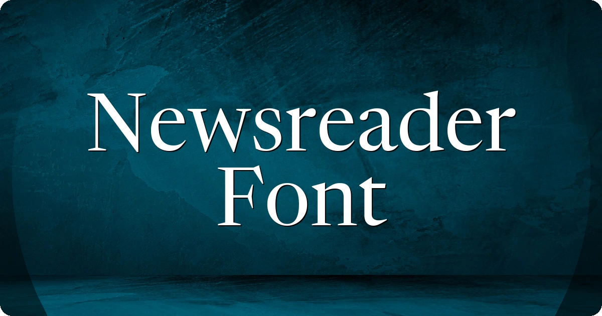 Newsreader Font preview