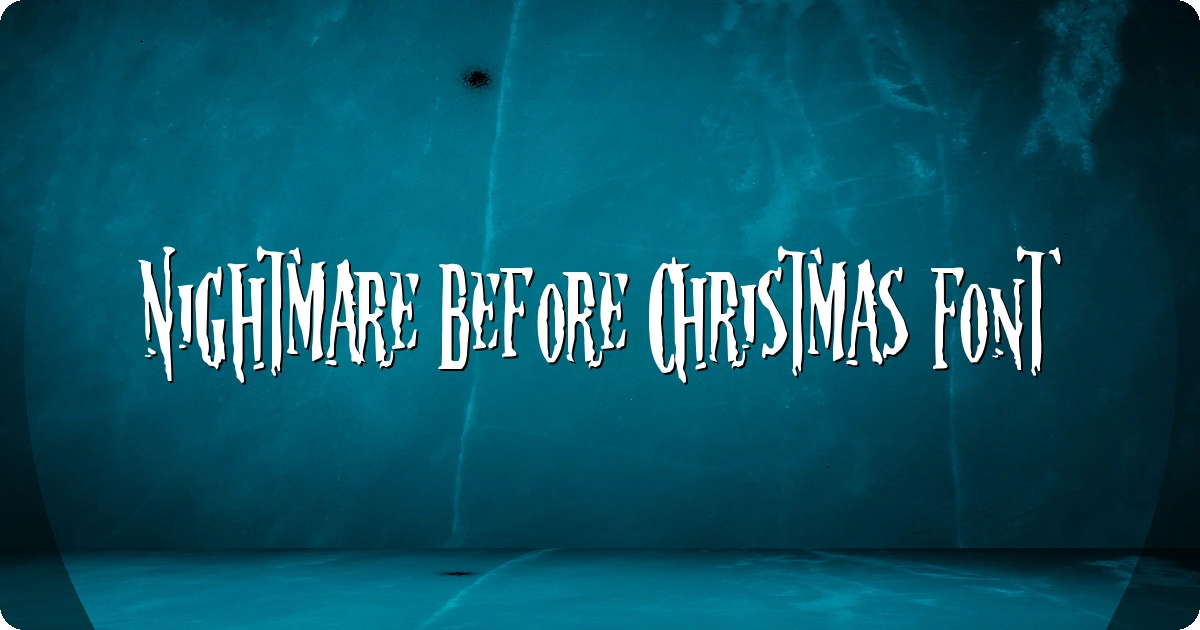 Nightmare Before Christmas Font preview