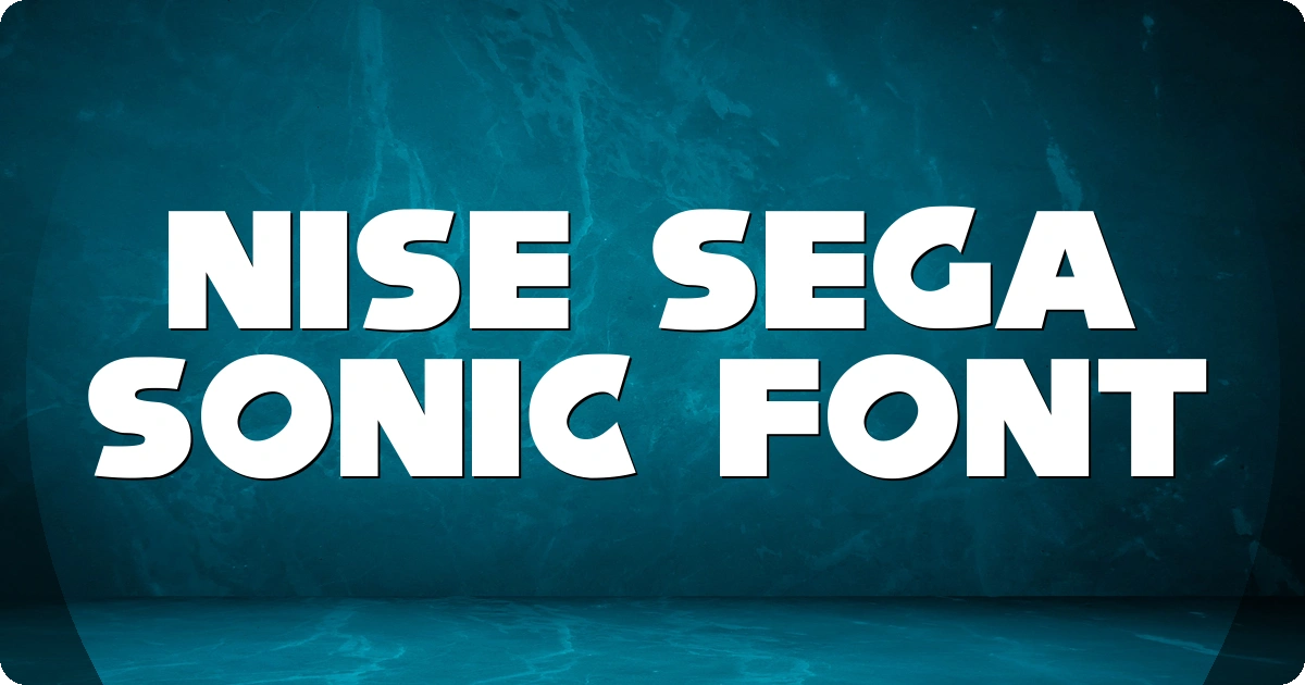 Nise Sega Sonic Font preview
