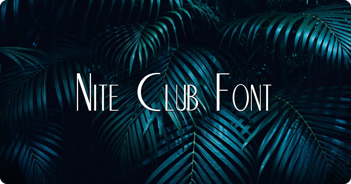 Nite Club Font preview