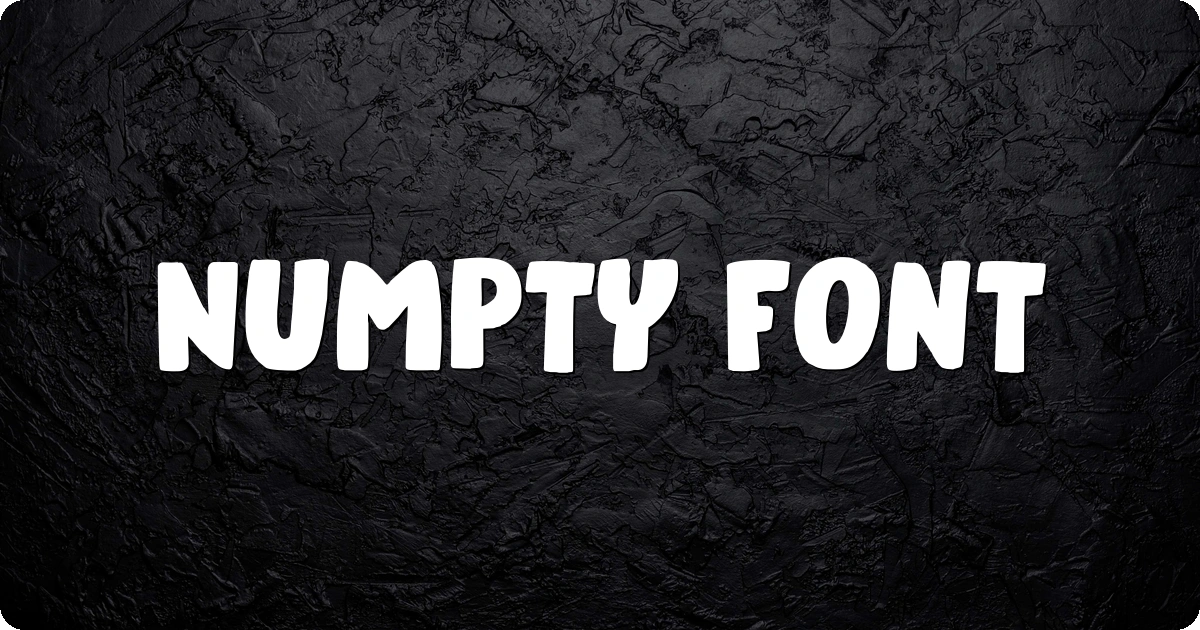 Numpty Font preview