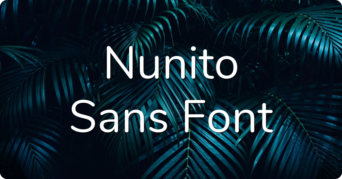 Nunito Sans Font preview