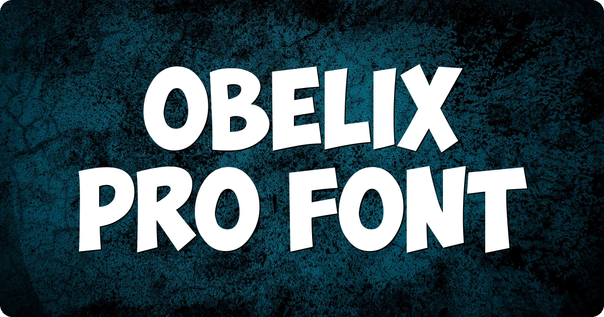 Obelix Pro Font preview