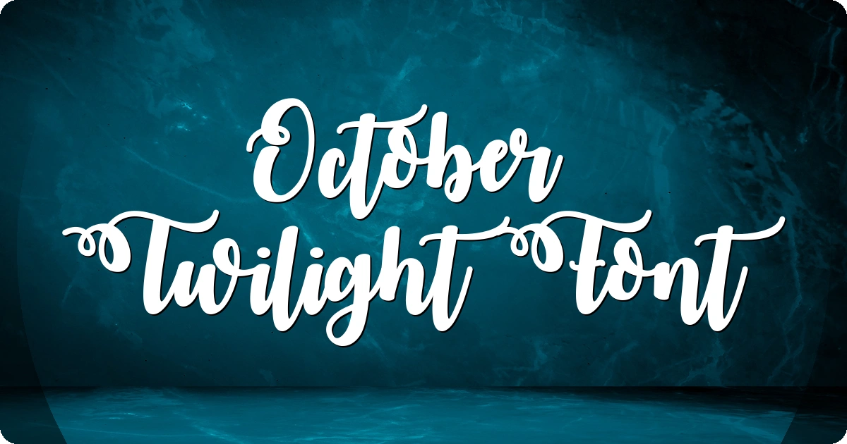 October Twilight Font preview