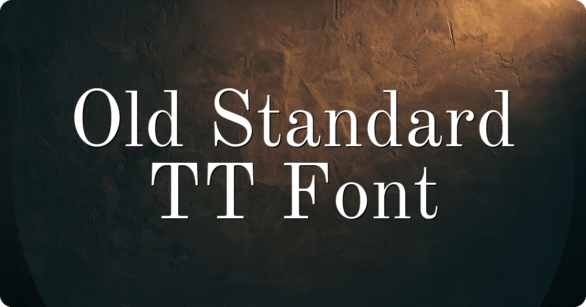 Old Standard TT Font preview