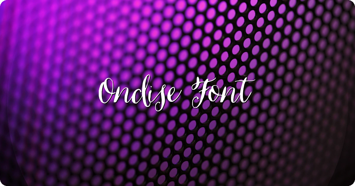 Ondise Font preview
