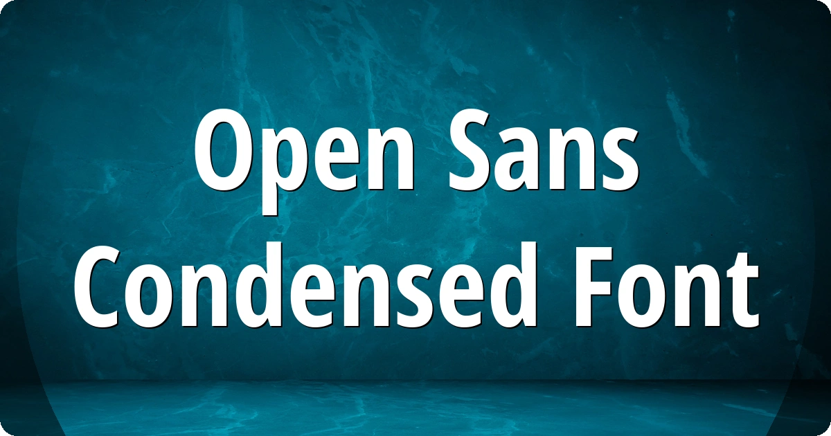 Open Sans Condensed Font preview