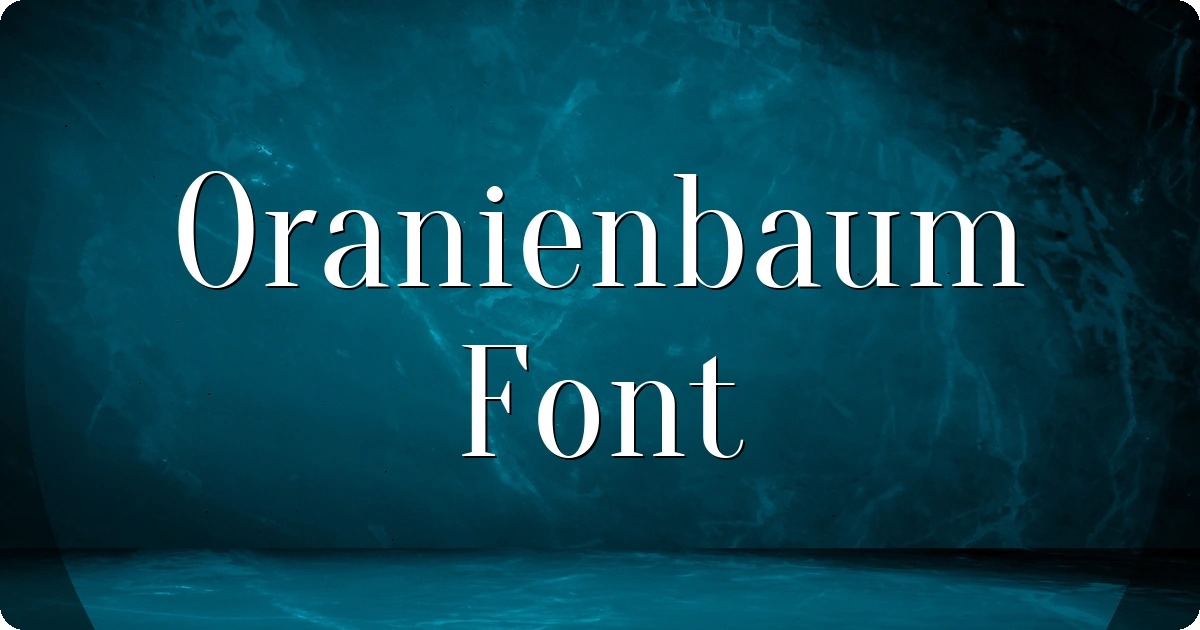 Oranienbaum Font preview