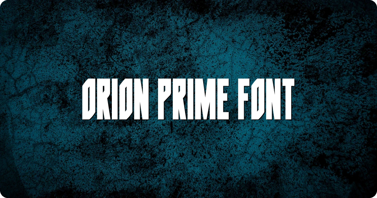 Orion Prime Font preview