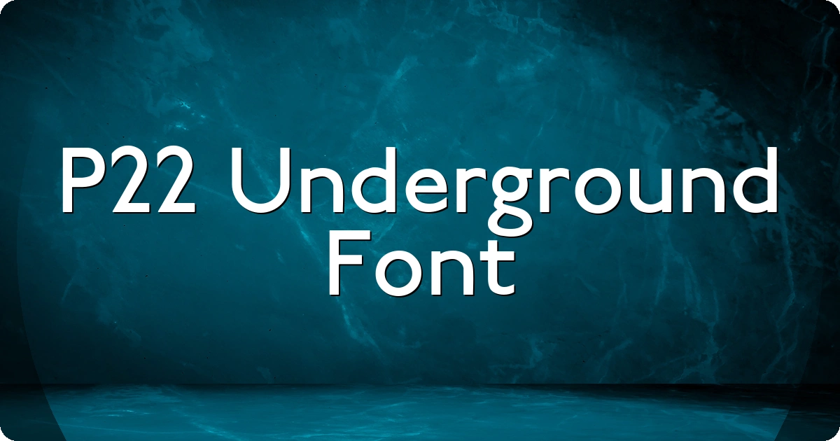 P22 Underground Font preview