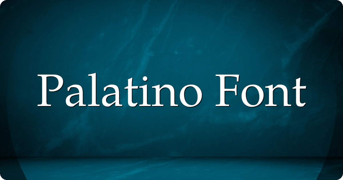 Palatino Font preview