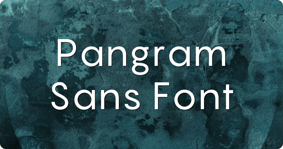Pangram Sans Font preview
