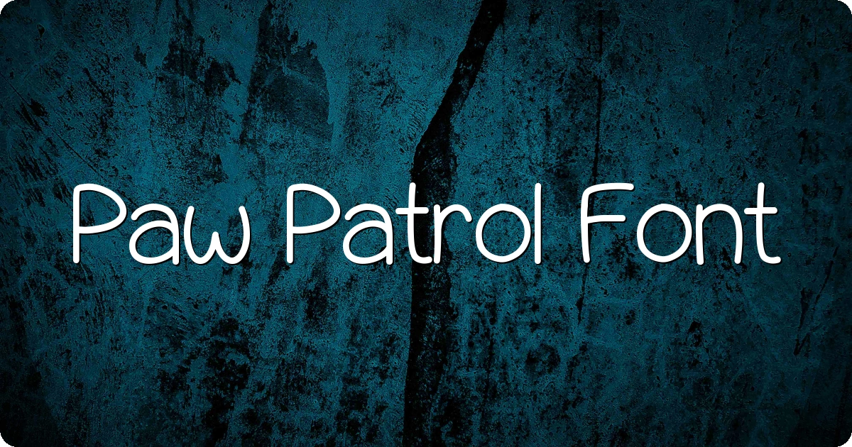 Paw Patrol Font preview