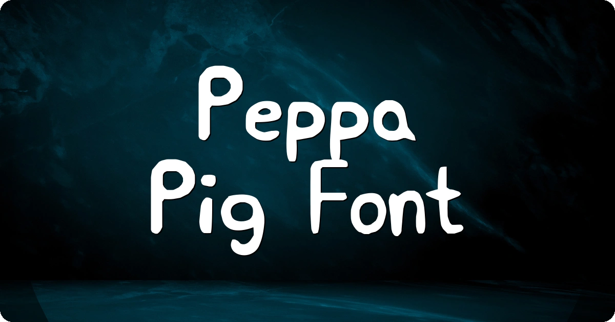 Peppa Pig Font preview