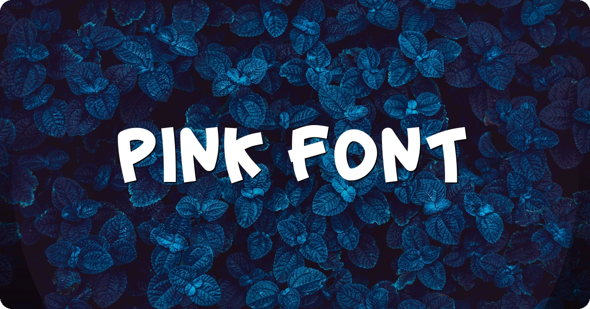 Pink Font preview